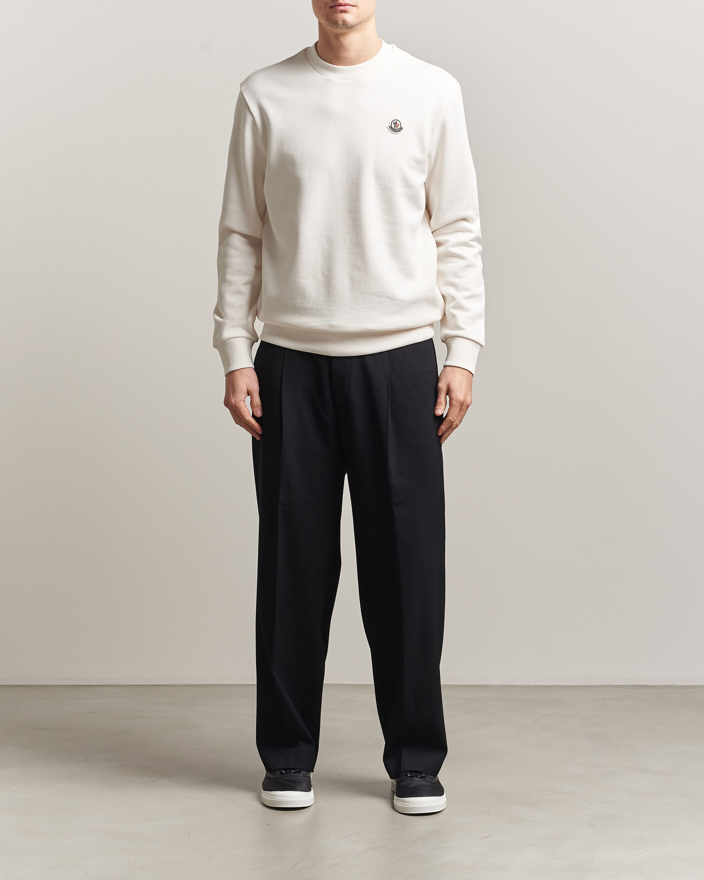 Heren | Truien | Moncler | Logo Sweatshirt White