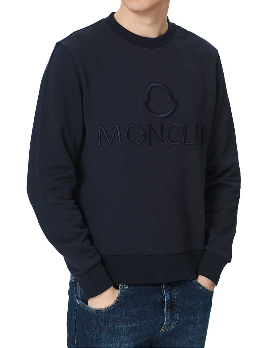 Heren | Truien | Moncler | Embroidered Logo Sweatshirt Navy