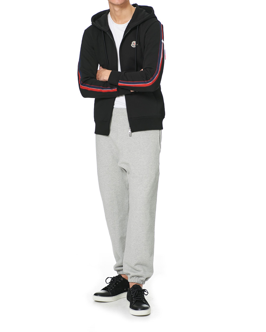 Heren | Truien | Moncler | Tape Logo Zip Hoodie Black