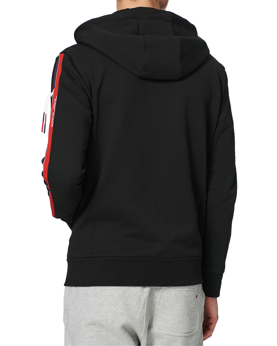 Heren | Truien | Moncler | Tape Logo Zip Hoodie Black