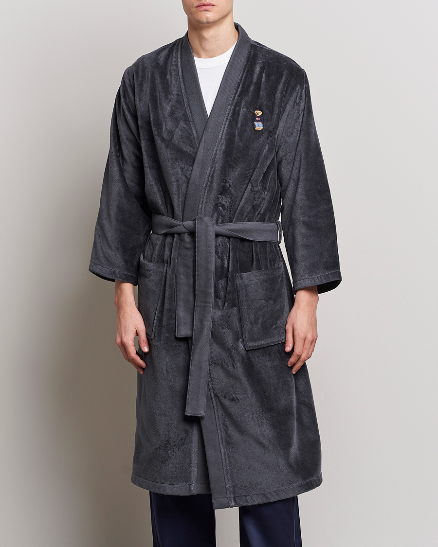 Heren | Pyjama's en gewaden | Ralph Lauren Home | Flag Sweater Bear Bathrobe Charcoal