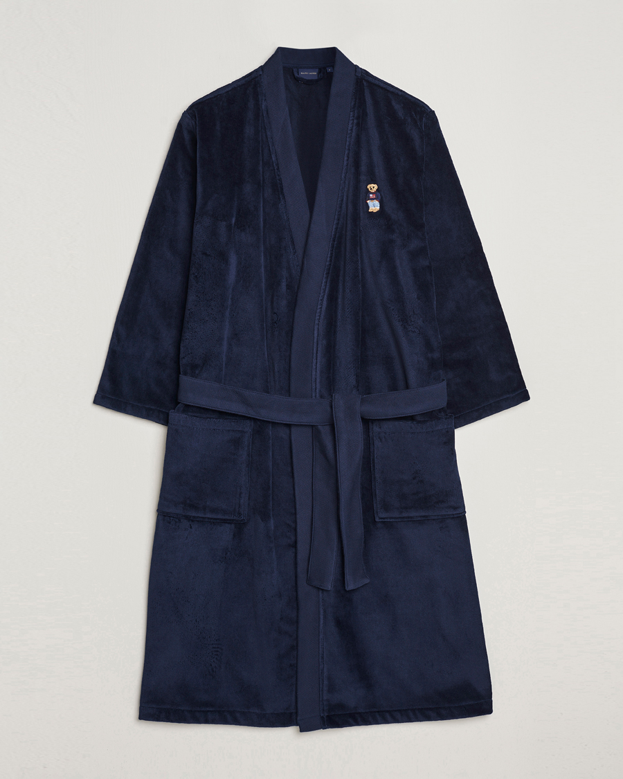 Heren | Pyjama's en gewaden | Ralph Lauren Home | Flag Sweater Bear Bathrobe Navy