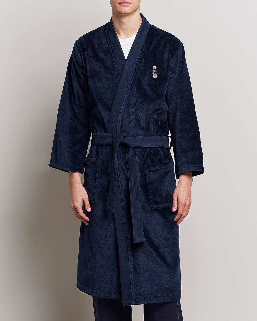 Heren | Pyjama's en gewaden | Ralph Lauren Home | Flag Sweater Bear Bathrobe Navy