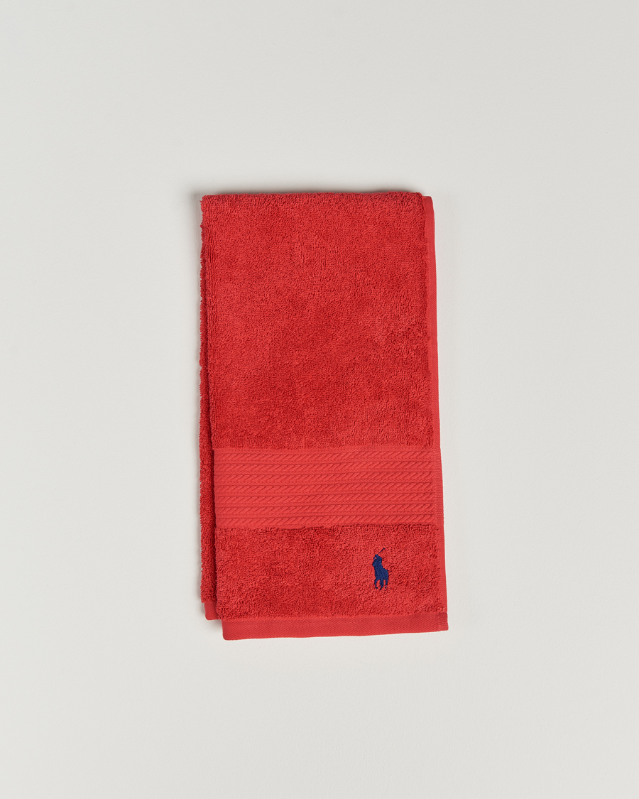 Heren | Stoffen | Ralph Lauren Home | Polo Player Guest Towel 40x75 Red Rose