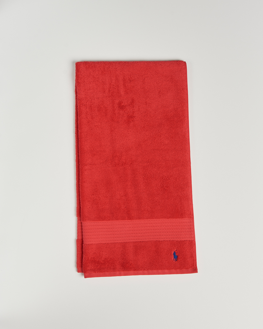 Heren | Stoffen | Ralph Lauren Home | Polo Player Shower Towel 75x140 Red Rose