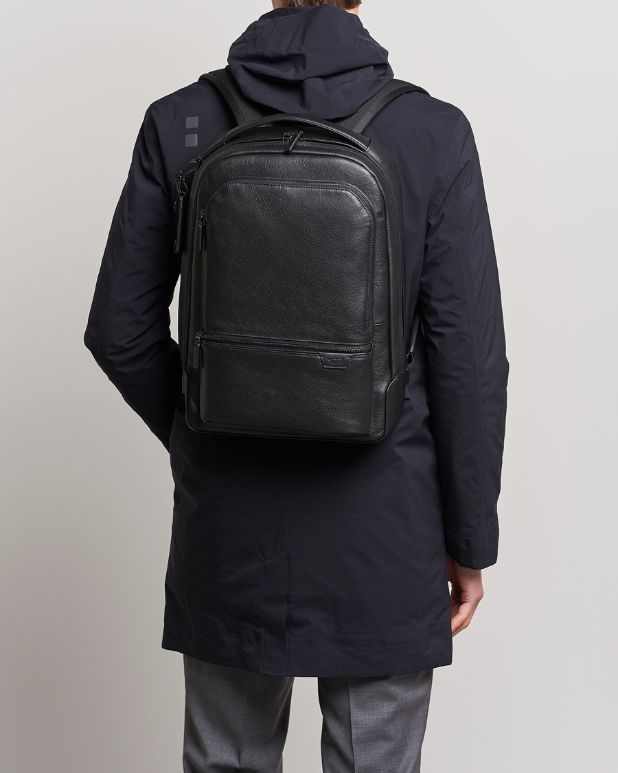 Heren | Rugzakken | TUMI | Harrison Bradner Leather Backpack Black