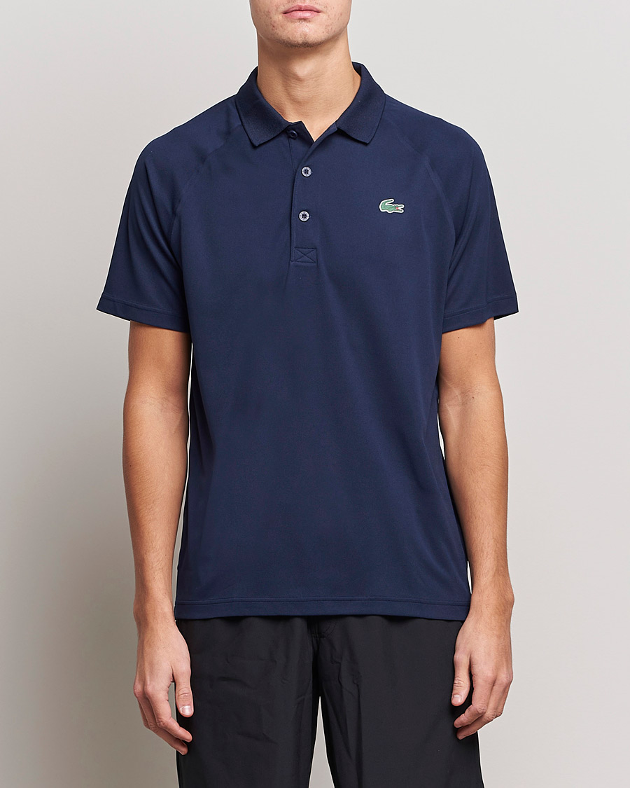 Heren | Polo's | Lacoste Sport | Performance Ribbed Collar Polo Navy