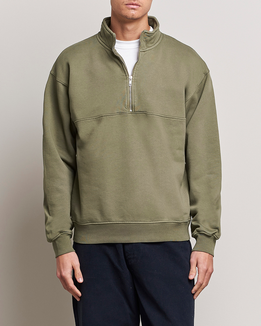 Heren | Colorful Standard | Colorful Standard | Classic Organic Half-Zip Dusty Olive