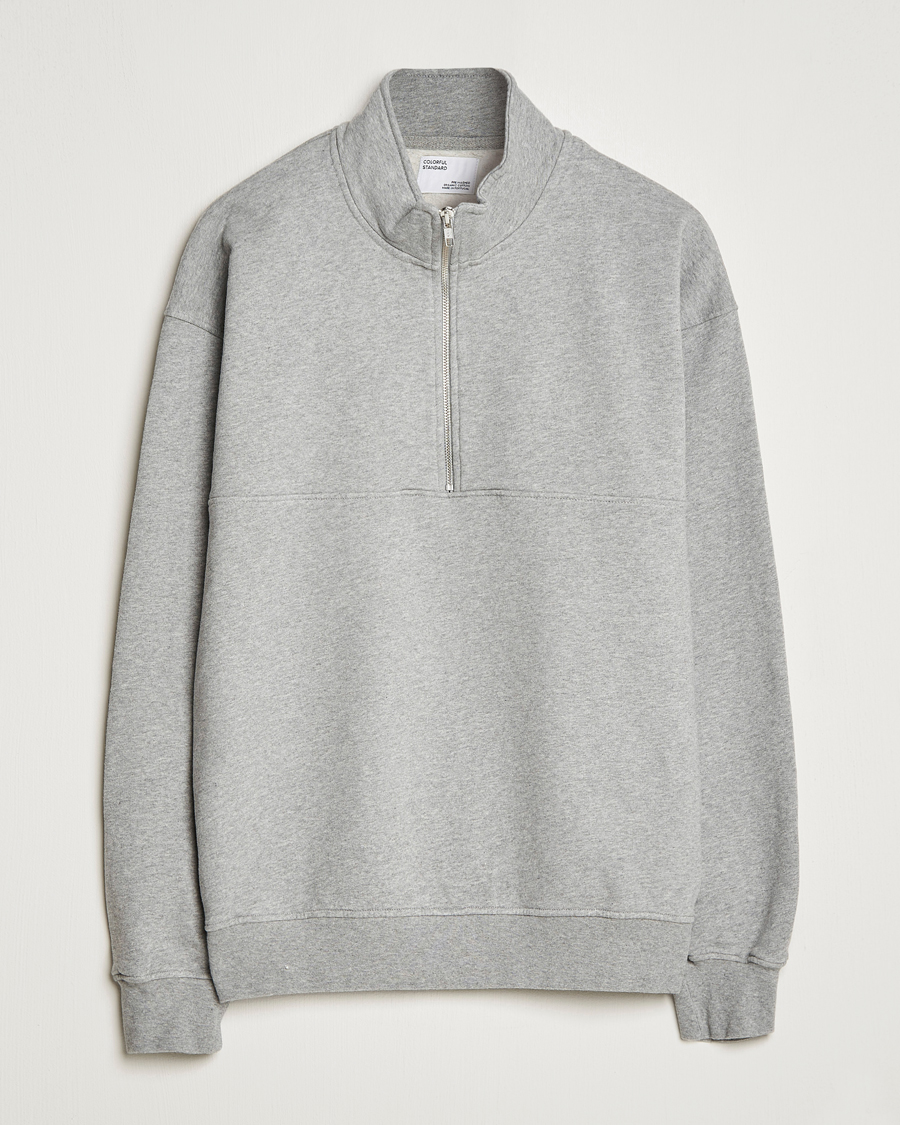 Heren | Truien | Colorful Standard | Classic Organic Half-Zip Heather Grey