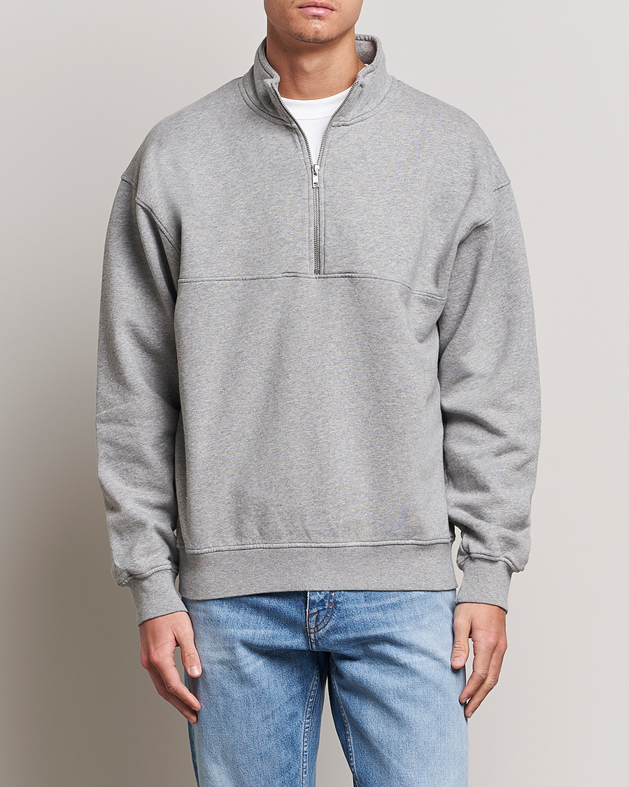 Heren | Voor de natuurliefhebber | Colorful Standard | Classic Organic Half-Zip Heather Grey