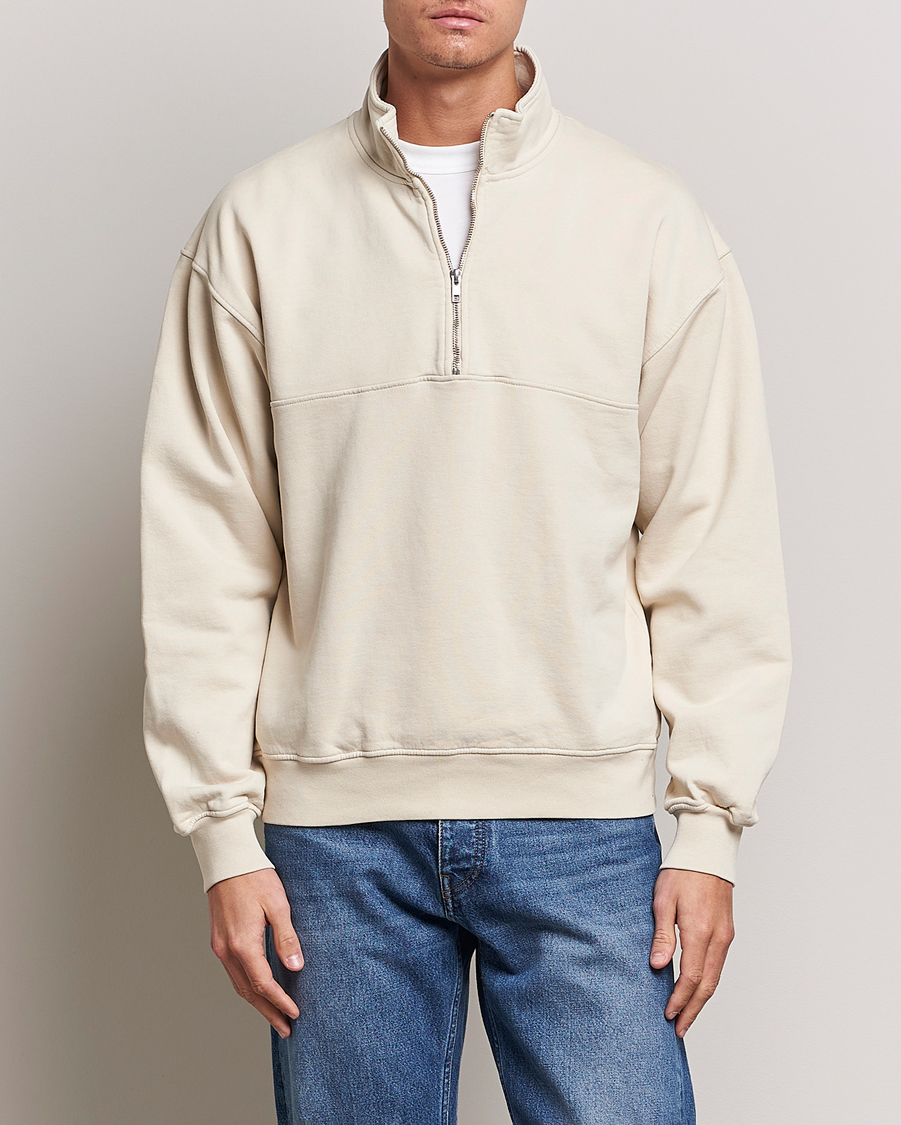 Heren |  | Colorful Standard | Classic Organic Half-Zip Ivory White