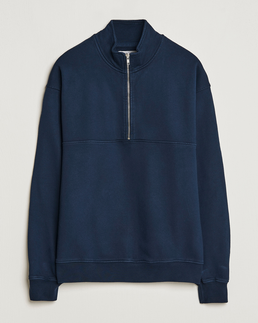 Heren | Truien | Colorful Standard | Classic Organic Half-Zip Navy Blue
