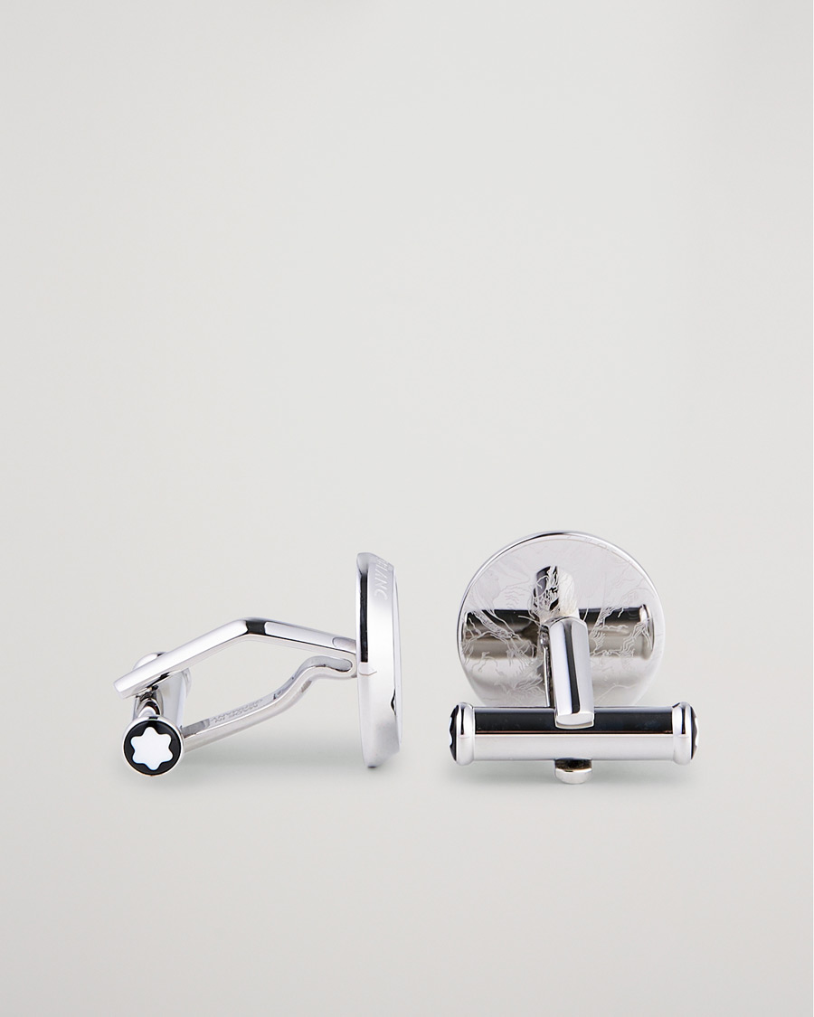 Heren | Zwarte stropdas | Montblanc | Cufflinks Meisterstück Glacier Collection 