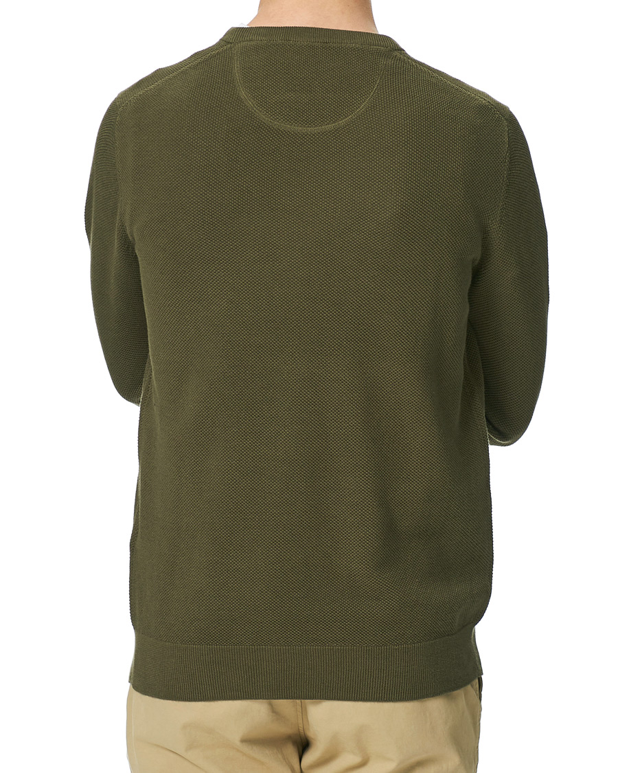 Heren | Truien | GANT | Cotton Pique Crew Neck Sweater Racing Green