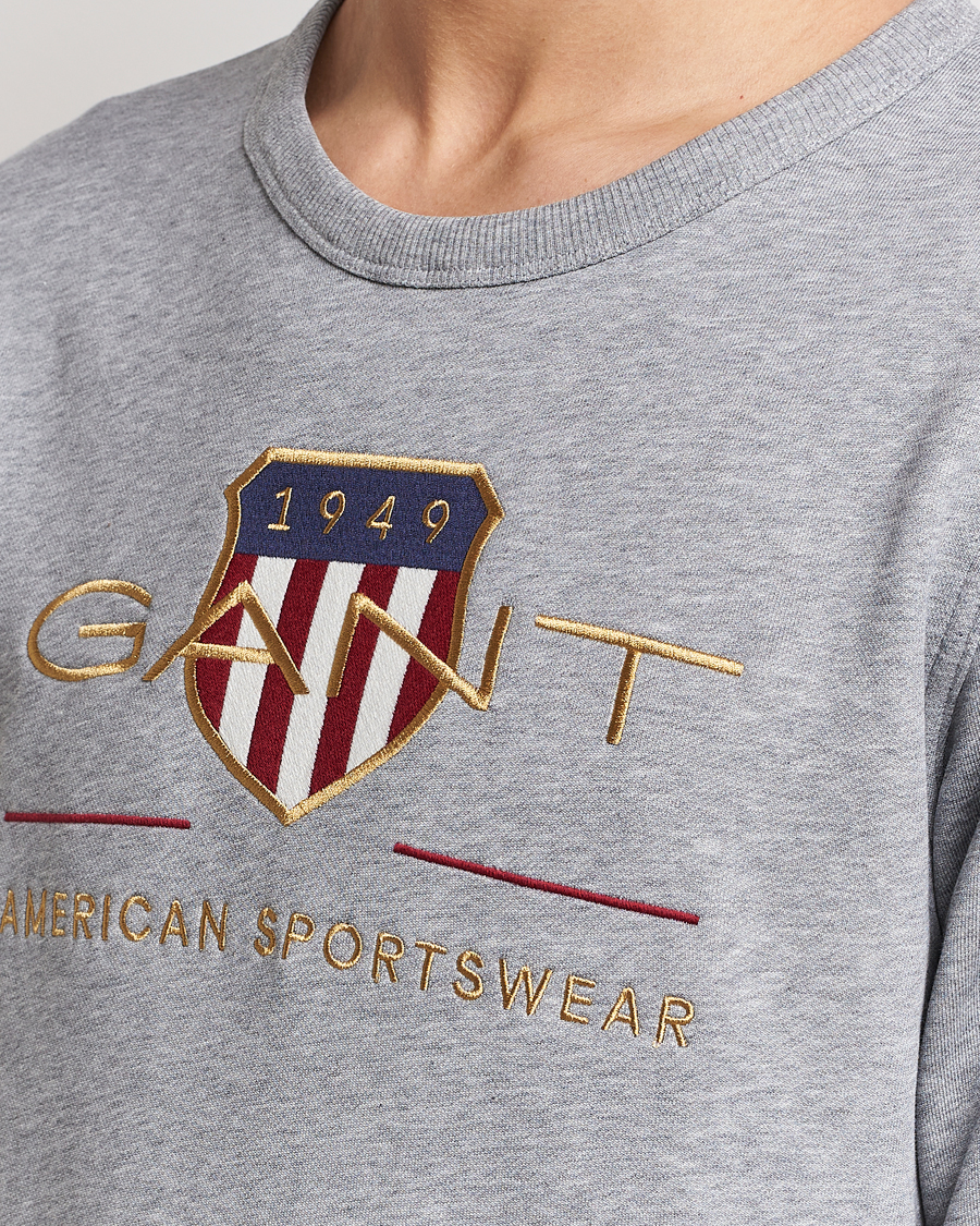 Heren | Truien | GANT | Archive Shield Crew Neck Sweatershirt Grey Melange