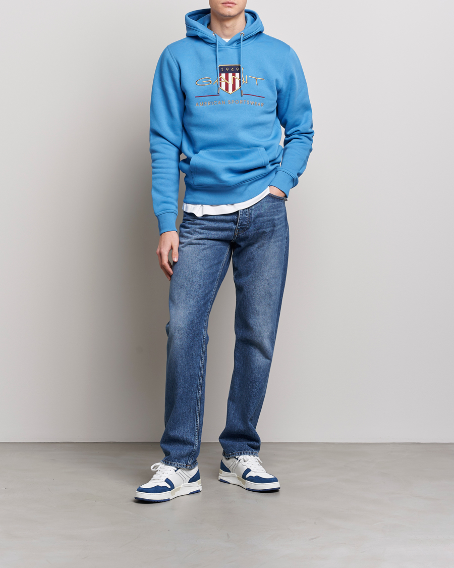 Heren | Truien | GANT | Archive Shield Hoodie Day Blue