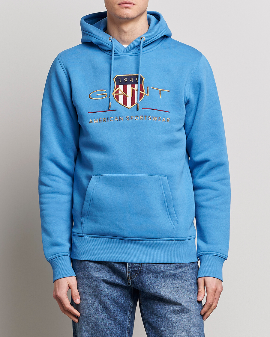 Heren | Truien | GANT | Archive Shield Hoodie Day Blue