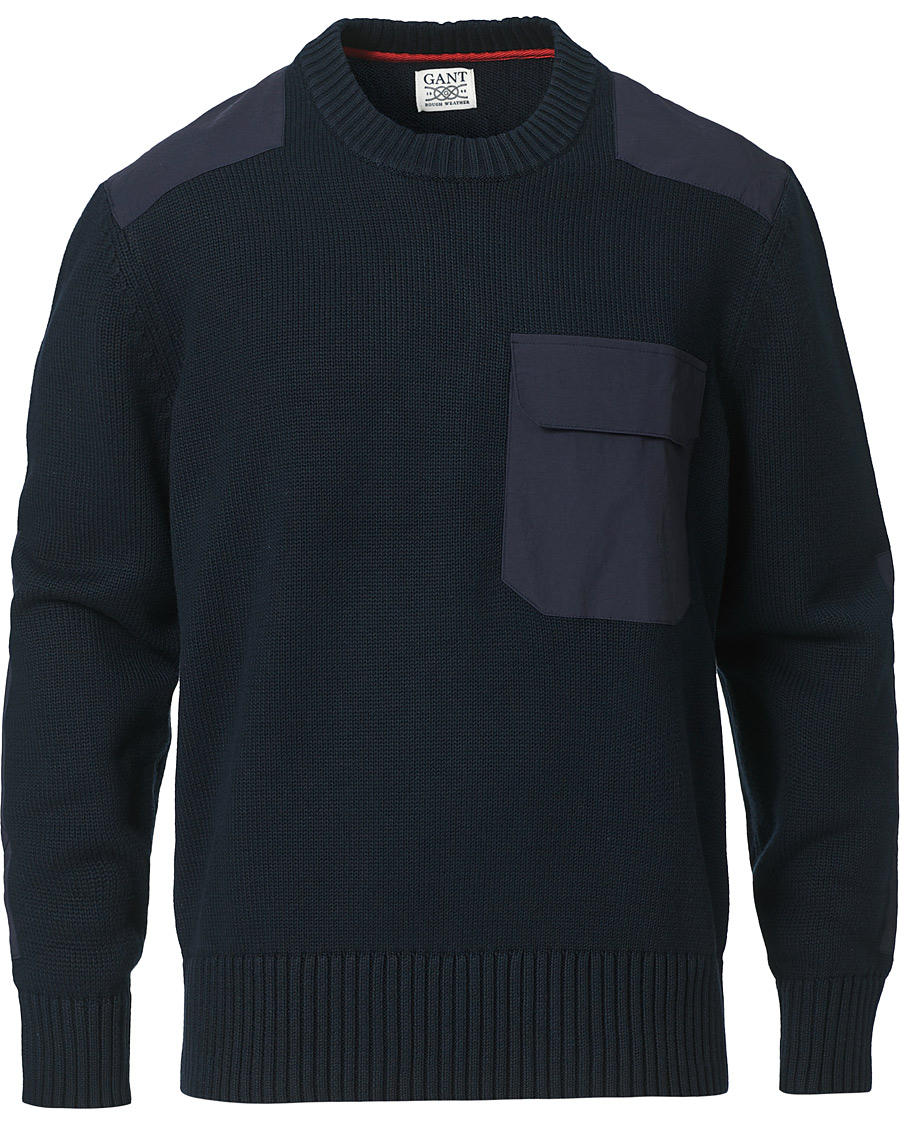 Heren | Truien | GANT | Rough Weather Crew Neck Sweater Evening Blue