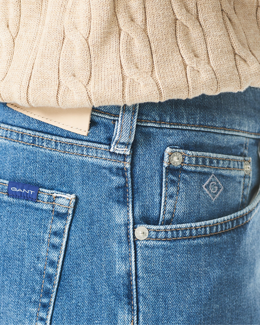 Heren | Korte broek | GANT | Arley Jeans Shorts Semi Light Blue