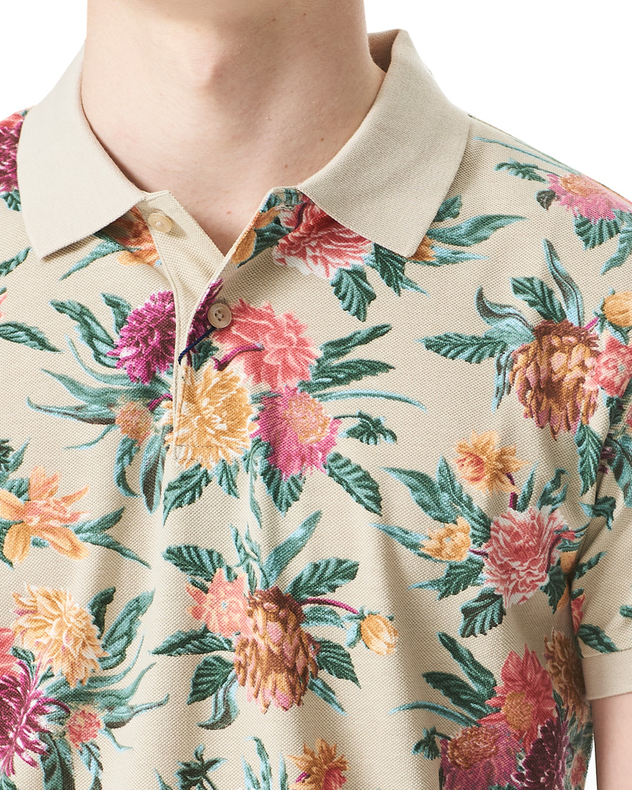Heren | Polo's | GANT | Dalia Printed Flower Polo Plaza Taupe