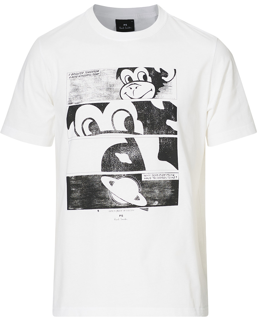 Heren | T-shirts | PS Paul Smith | Monkey Regular Fit T-Shirt White