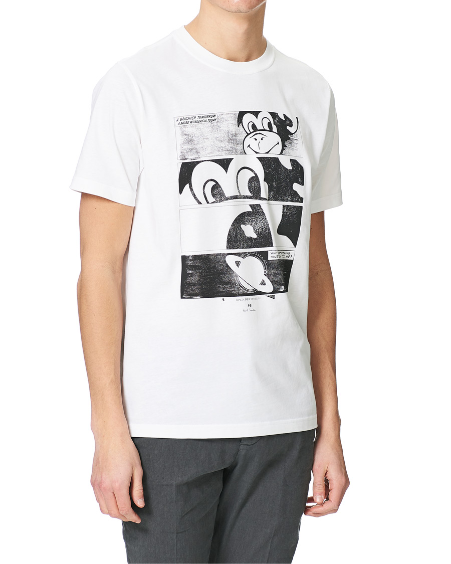 Heren | T-shirts | PS Paul Smith | Monkey Regular Fit T-Shirt White