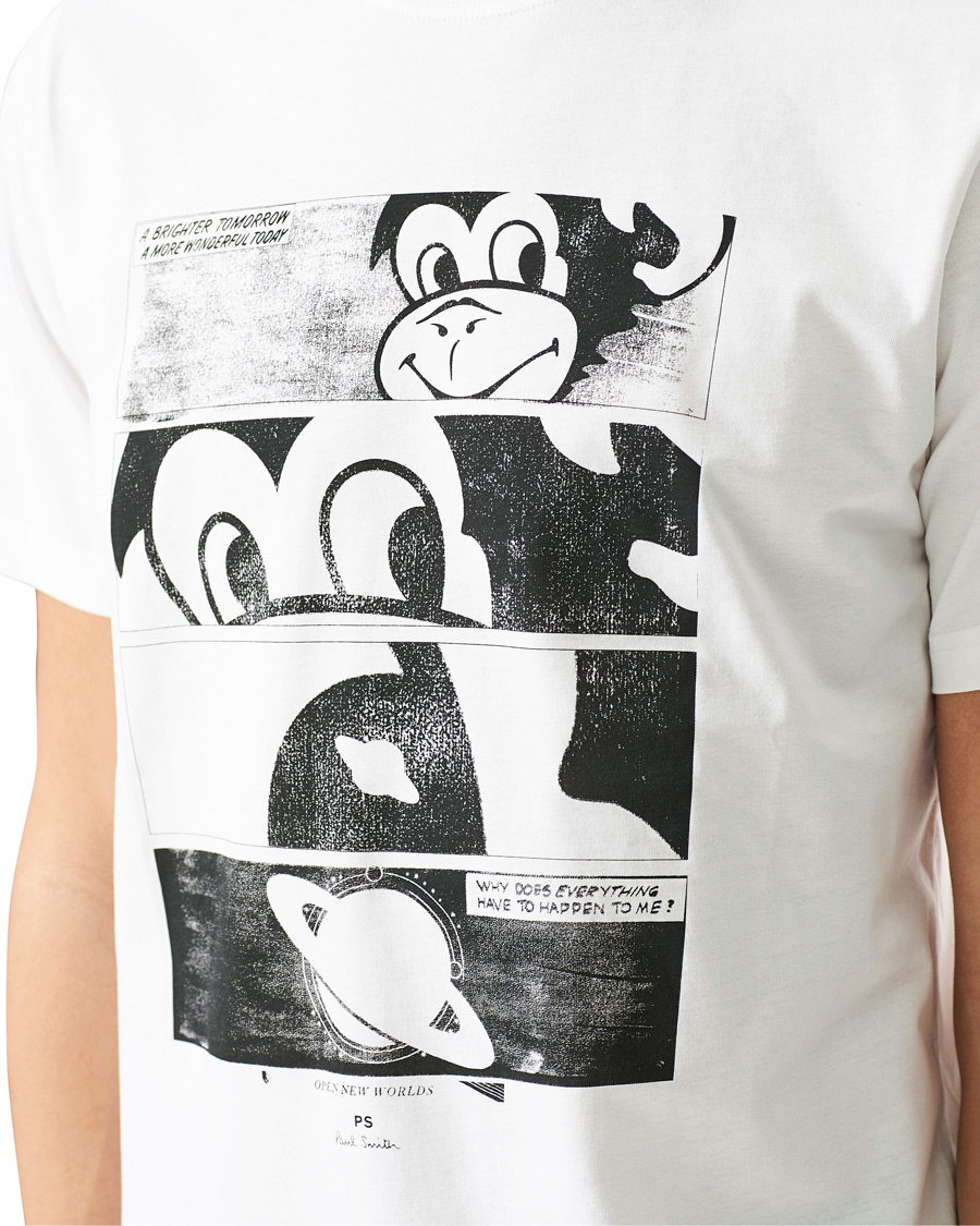 Heren | T-shirts | PS Paul Smith | Monkey Regular Fit T-Shirt White