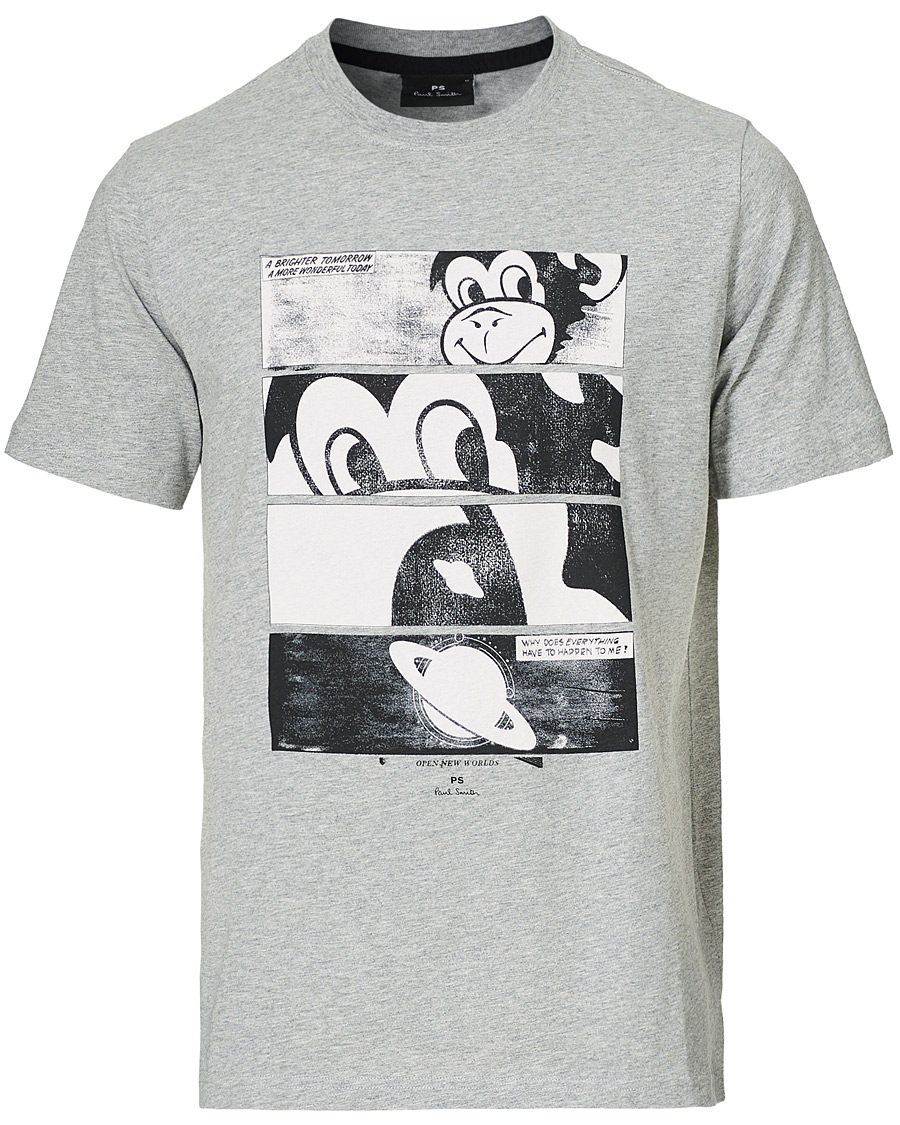 Heren | T-shirts | PS Paul Smith | Monkey Regular Fit T-Shirt Grey