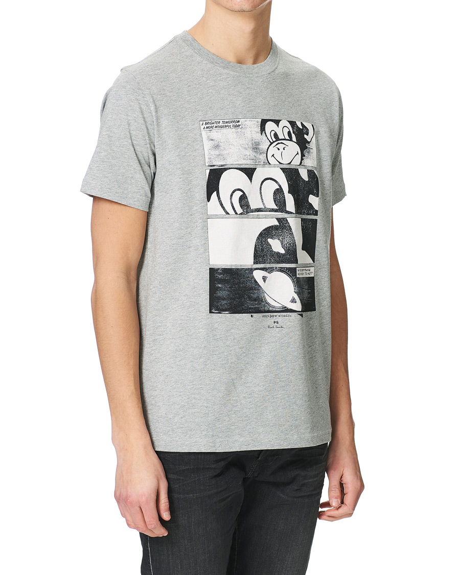 Heren | T-shirts | PS Paul Smith | Monkey Regular Fit T-Shirt Grey