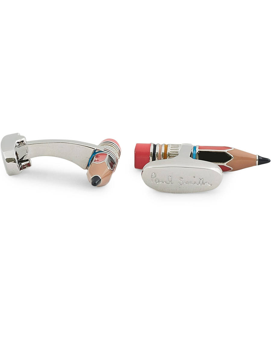 Heren | Paul Smith Pencil Cufflink Silver Stripe | Paul Smith | Pencil Cufflink Silver Stripe