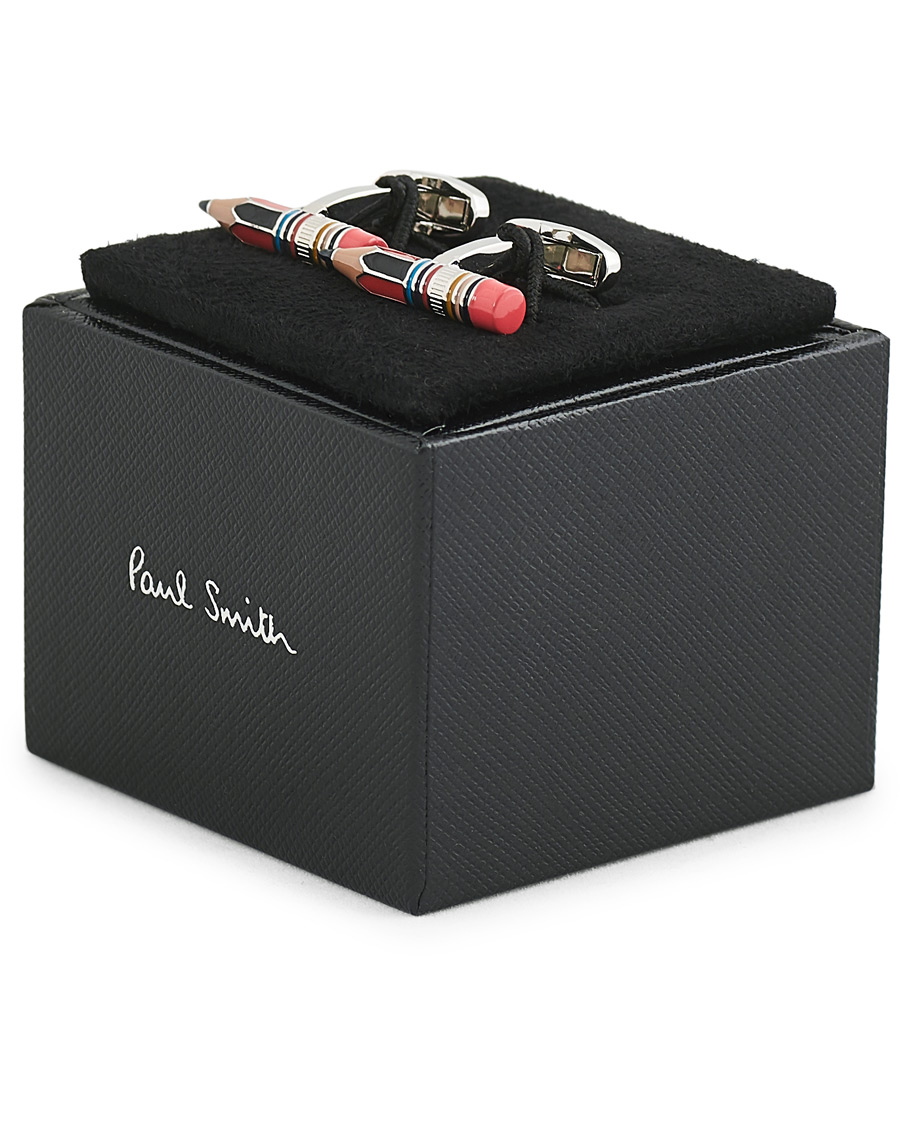 Heren | Paul Smith Pencil Cufflink Silver Stripe | Paul Smith | Pencil Cufflink Silver Stripe