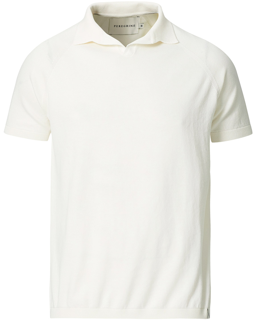 Heren | Polo's | Peregrine | Emery Knitted Cotton Polo White