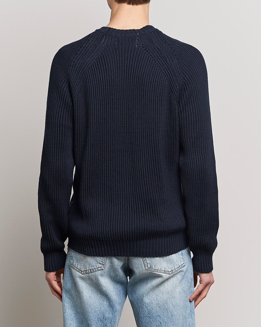 Heren | Truien | Peregrine | Harry Organic Cotton Sweater Navy