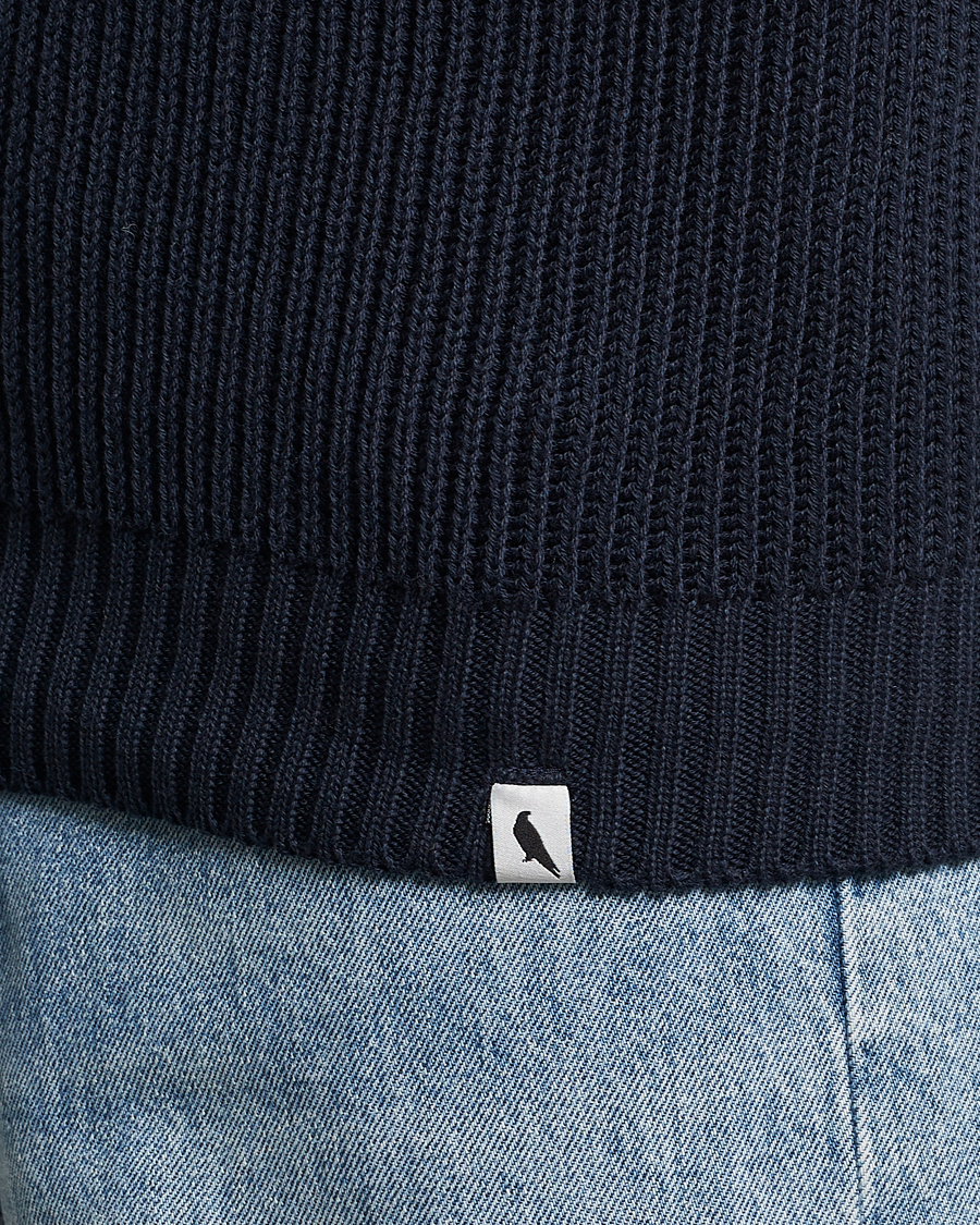 Heren | Truien | Peregrine | Harry Organic Cotton Sweater Navy