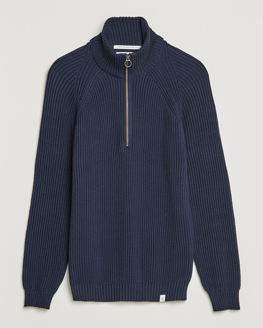 Heren | Truien | Peregrine | Felix Quarter Zip Jumper Navy
