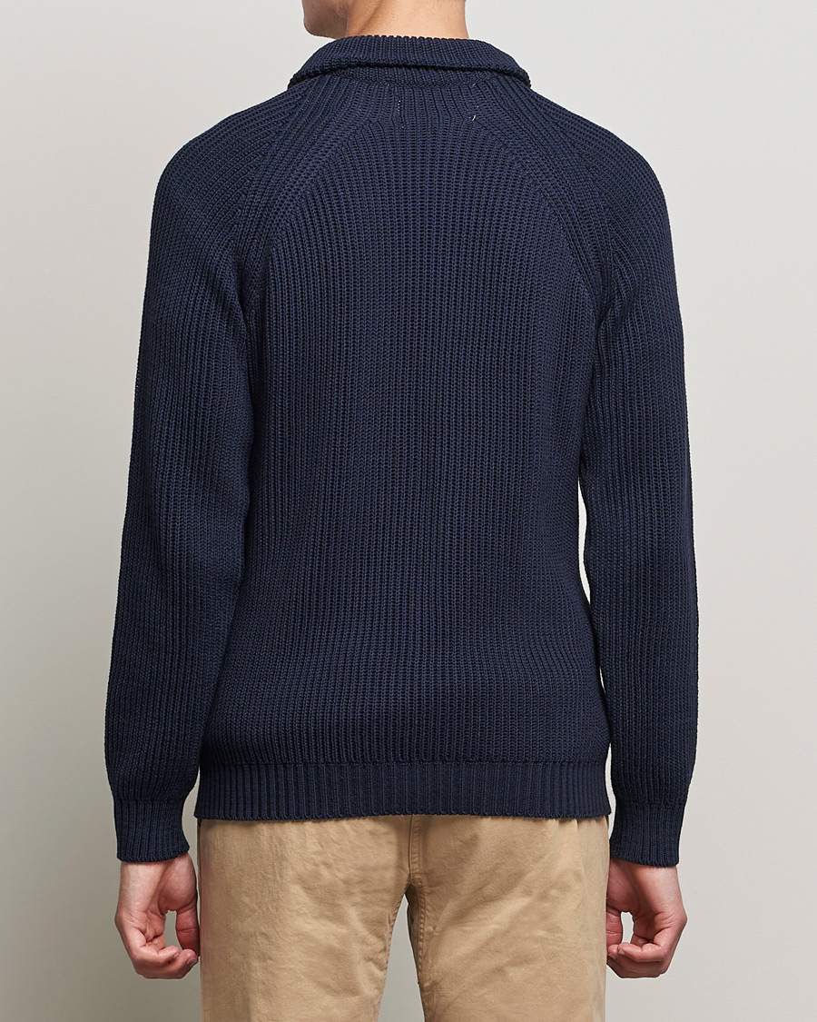 Heren | Truien | Peregrine | Felix Quarter Zip Jumper Navy