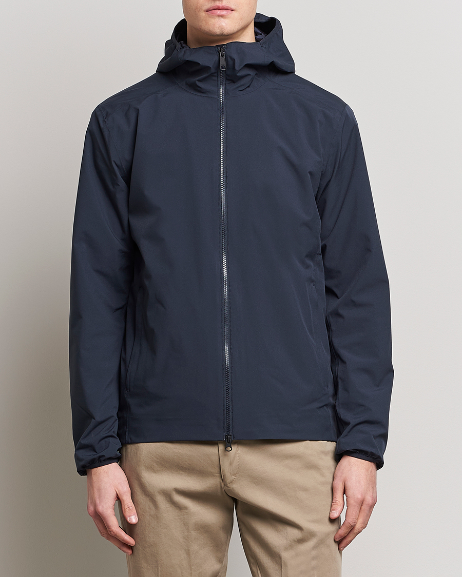 Heren |  | Scandinavian Edition | Hood Waterproof Jacket Midnight Blue