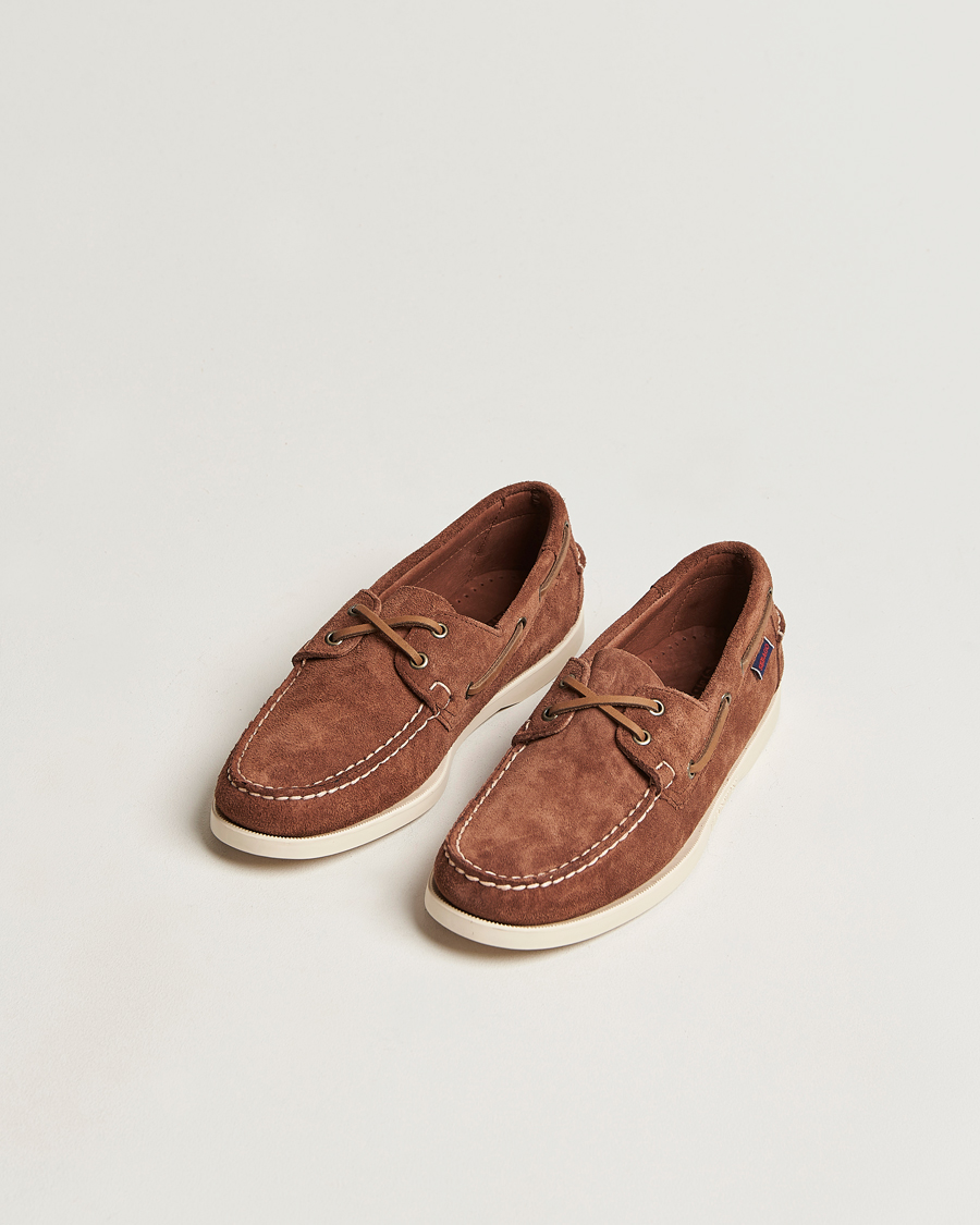 Heren | Sebago | Sebago | Docksides Suede Boat Shoe Dark Brown