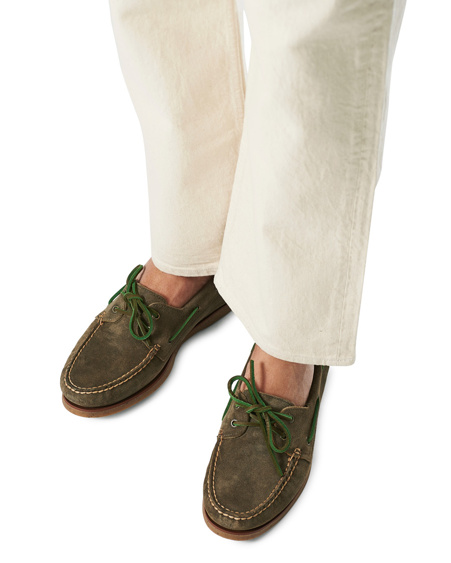 Heren | Sperry Gold Cup Authentic Suede Original Boat Shoe Green | Sperry | Gold Cup Authentic Suede Original Boat Shoe Green