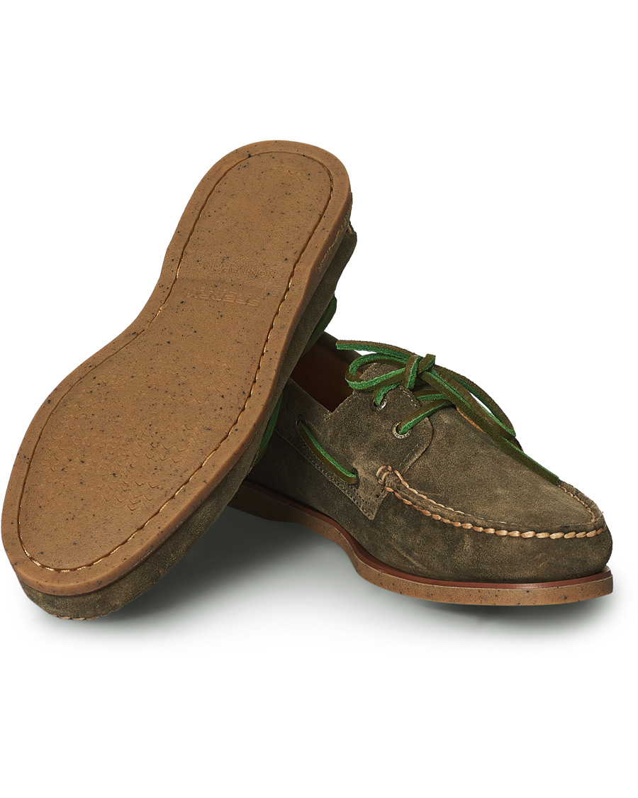 Heren | Sperry Gold Cup Authentic Suede Original Boat Shoe Green | Sperry | Gold Cup Authentic Suede Original Boat Shoe Green