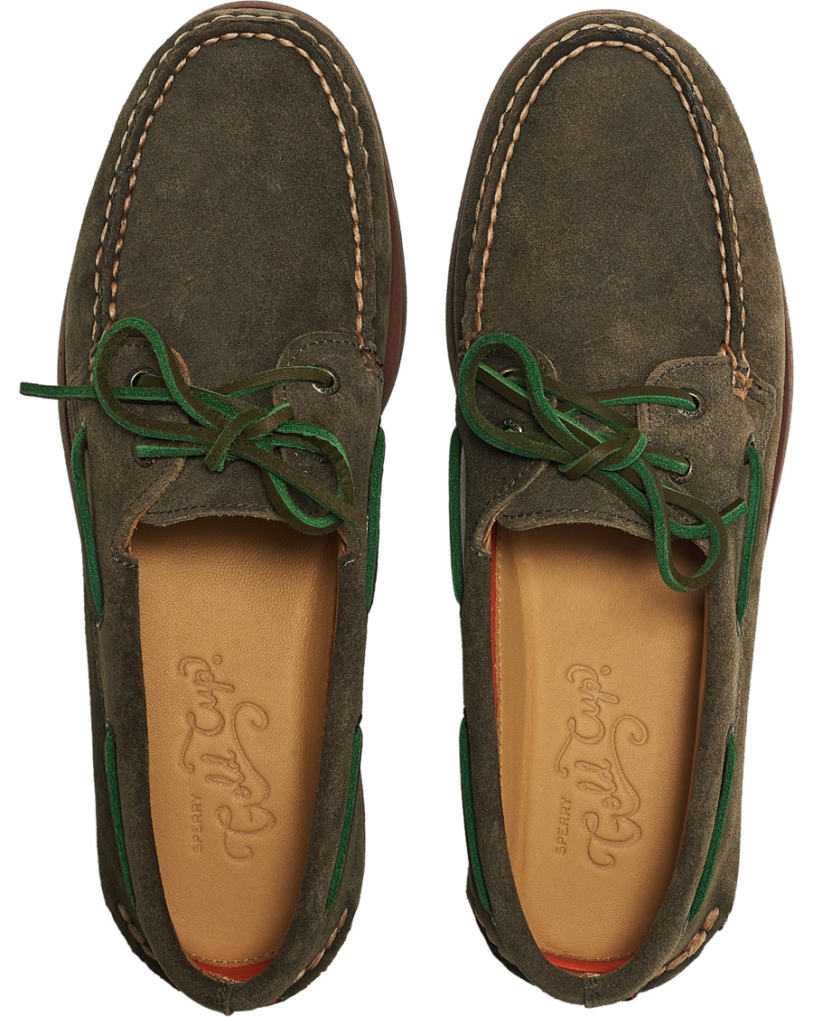 Heren | Sperry Gold Cup Authentic Suede Original Boat Shoe Green | Sperry | Gold Cup Authentic Suede Original Boat Shoe Green