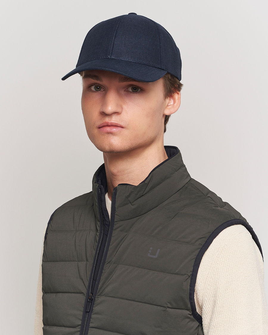 Heren | Hoeden en petten | Varsity Headwear | Linen Baseball Cap Deep Sea Navy