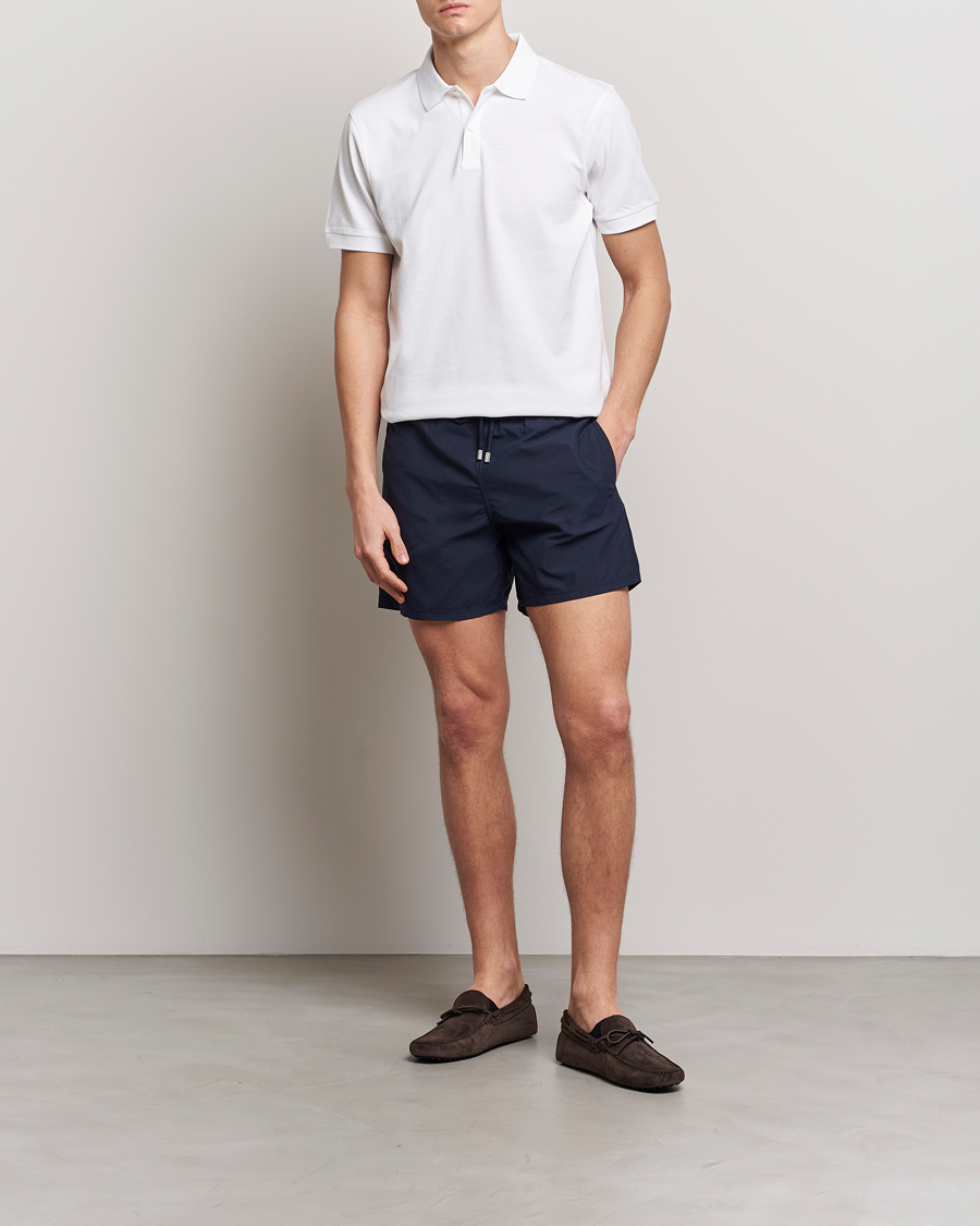 Heren | Zwembroek | Vilebrequin | Moorea Swimshorts Bleu Marine