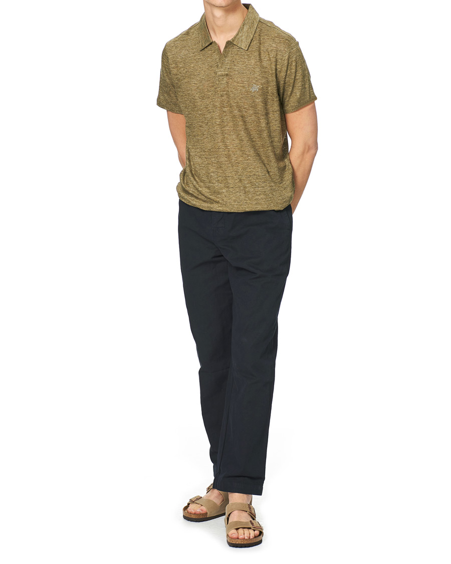 Heren | Polo's | Vilebrequin | Jersey Linen Polo Olive Chine