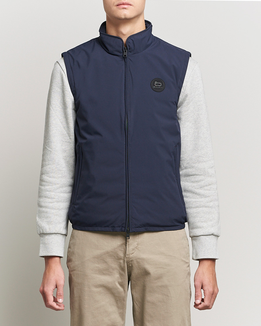 Heren | Jassen | Woolrich | Pacific Padded Vest Melton Blue
