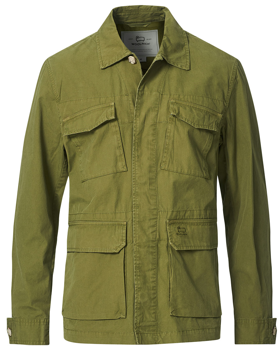 Heren | Overhemden | Woolrich | Military Cotton Field Shirt Jacket Ivy Green