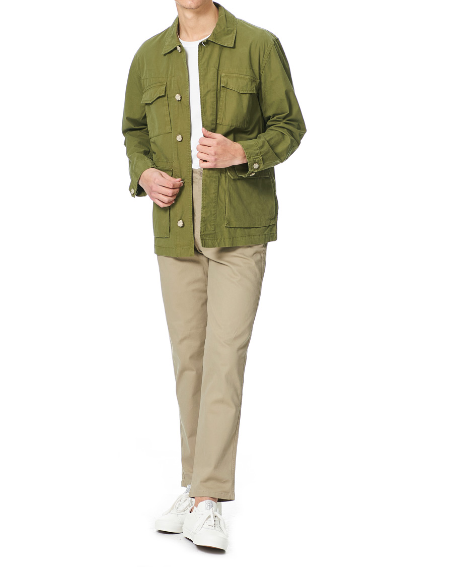 Heren | Overhemden | Woolrich | Military Cotton Field Shirt Jacket Ivy Green