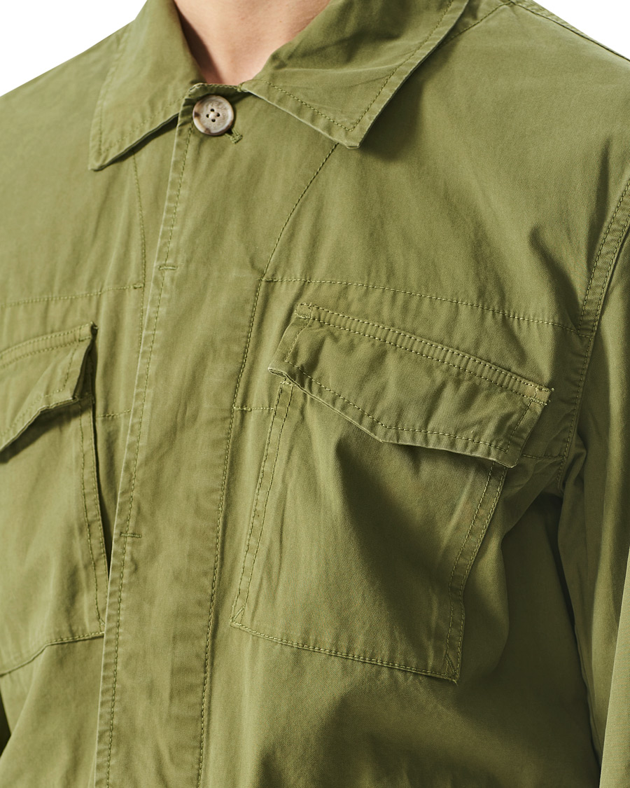 Heren | Overhemden | Woolrich | Military Cotton Field Shirt Jacket Ivy Green