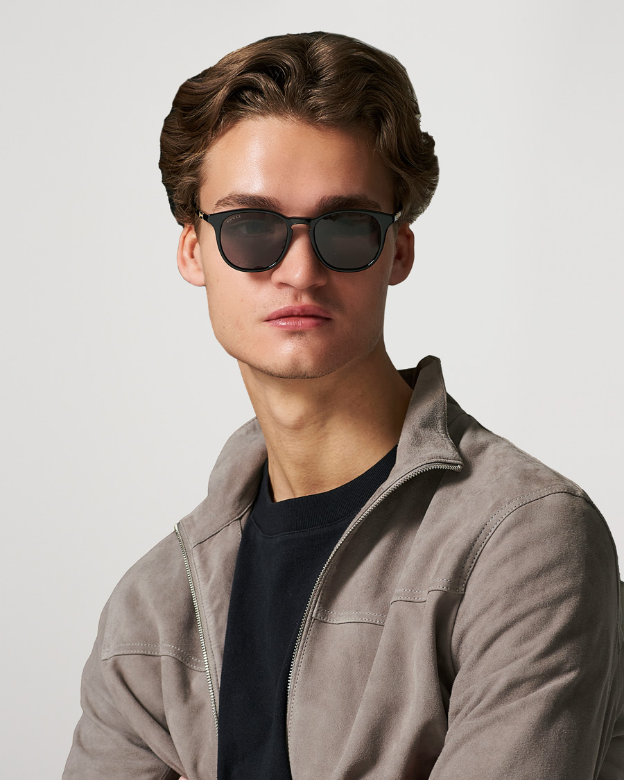 Heren | Ronde frame zonnebrillen | Gucci | GG1157S Sunglasses Black/Grey