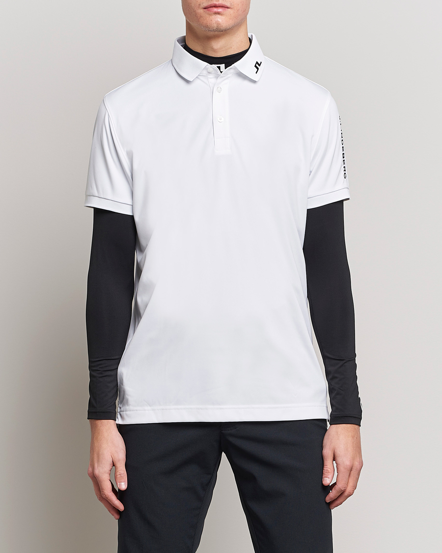 Heren | Poloshirts met korte mouwen | J.Lindeberg | Regular Fit Tour Tech Stretch Polo White